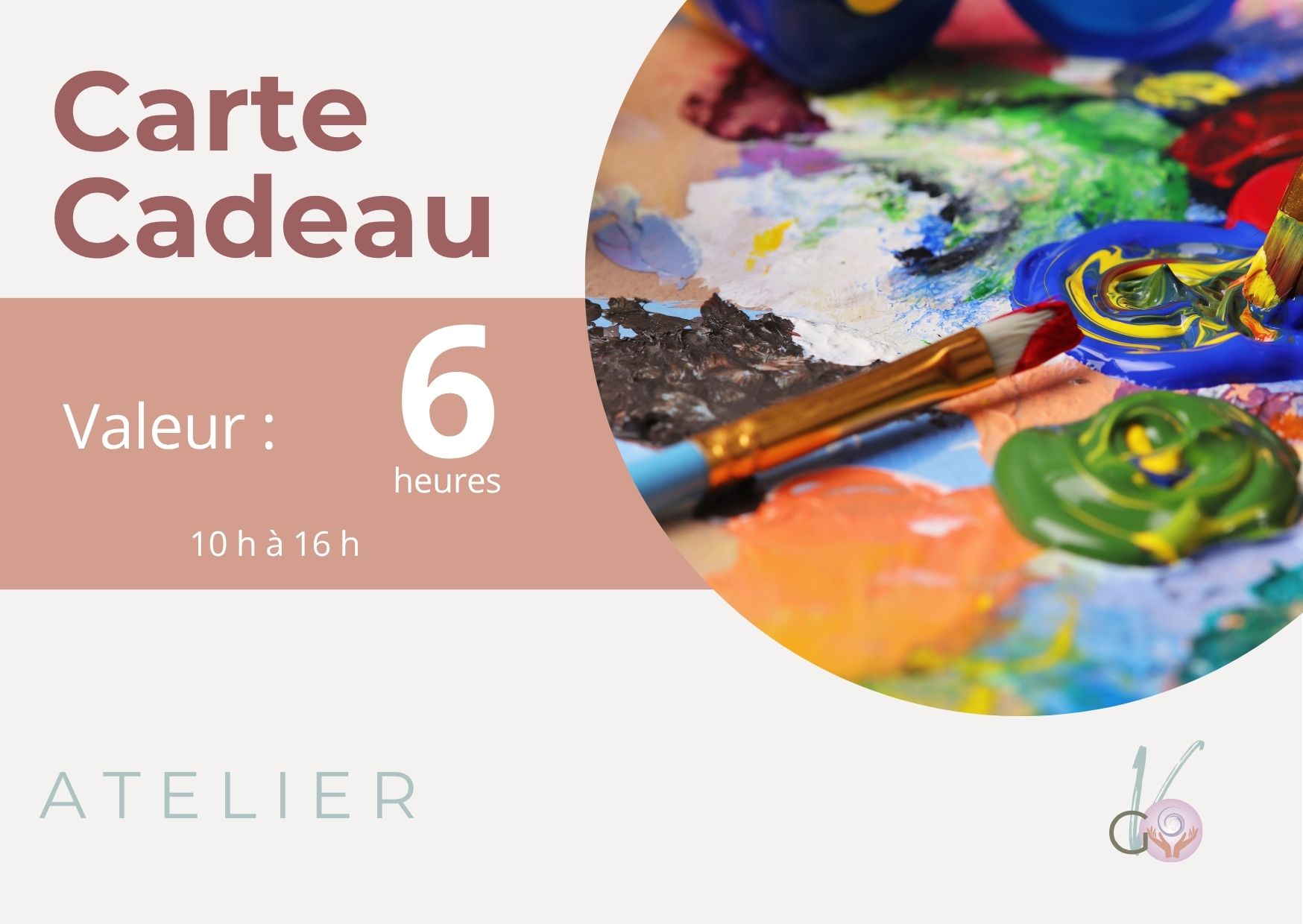 Carte cadeau Valérie Gerbaudo pour un atelier d'expression par l'art à Séranon